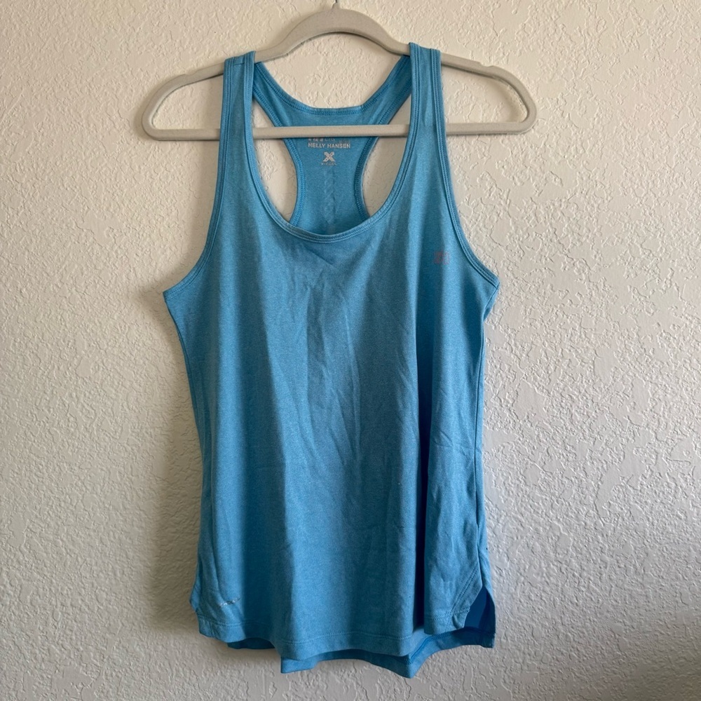 EUC Helly Hansen Light Blue Racerback Tank Top HH X COOL